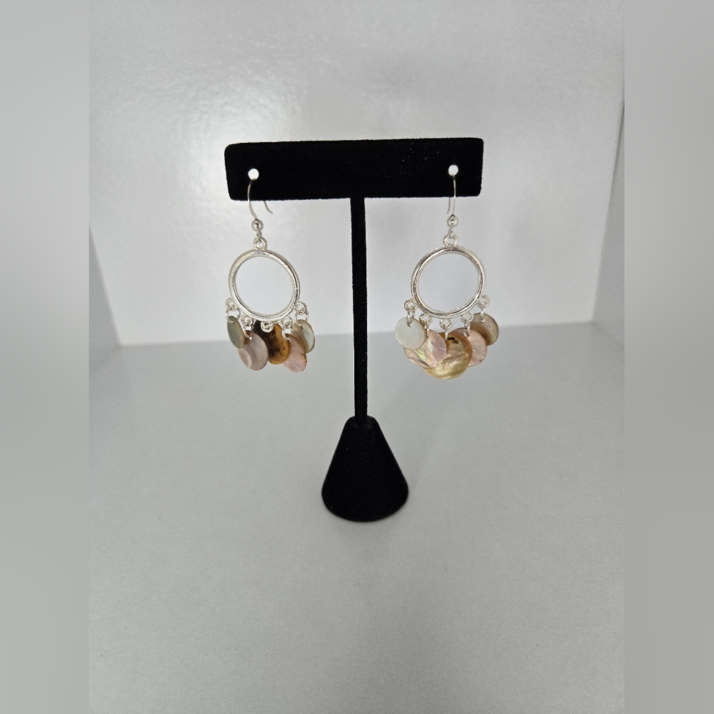 Modern Silver and Gold Hoop Earrings